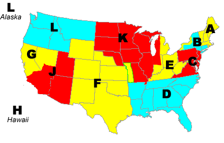 US Sailing Regional Map
