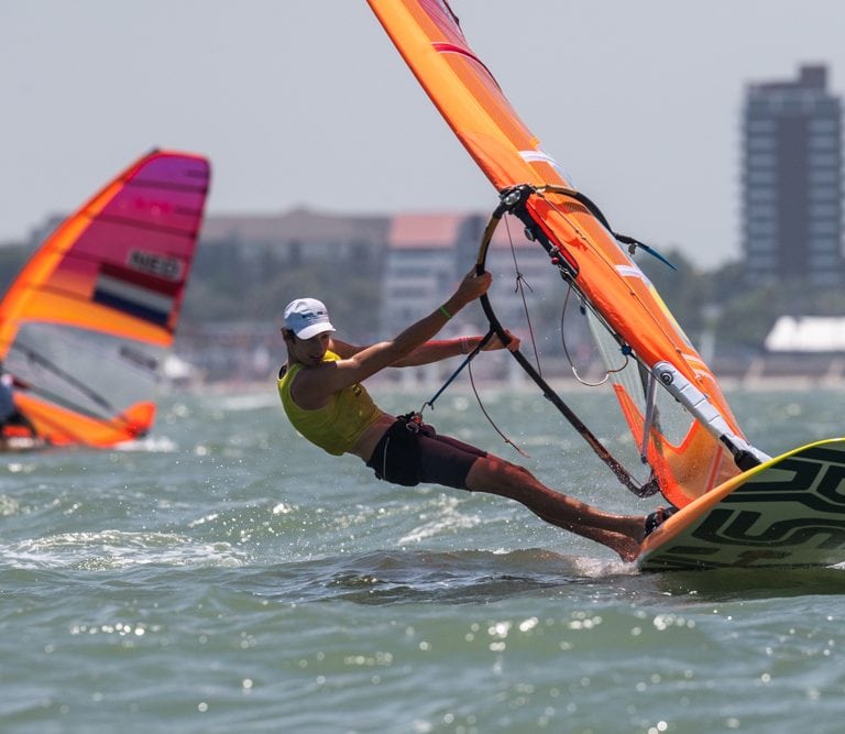 Geronimo Nores won the gold medal in the Boys' RS:X Class at the Youth Sailng World Championship (Jen Edney/World Sailing photo).