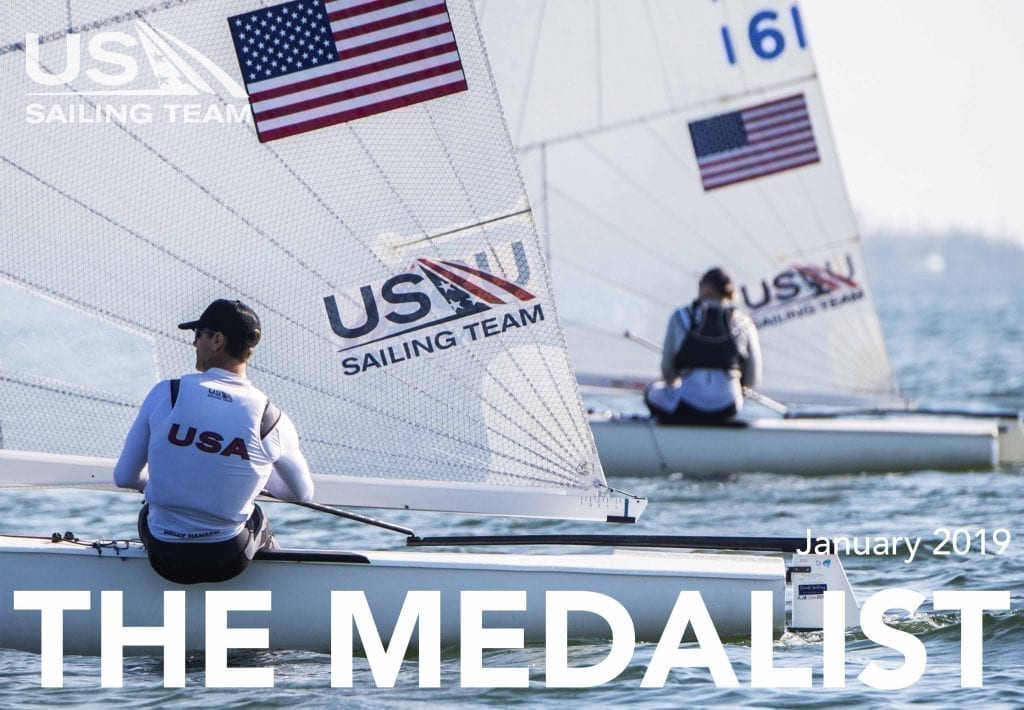 US Sailing Team Finn sailors-Medalist January 2019 cover