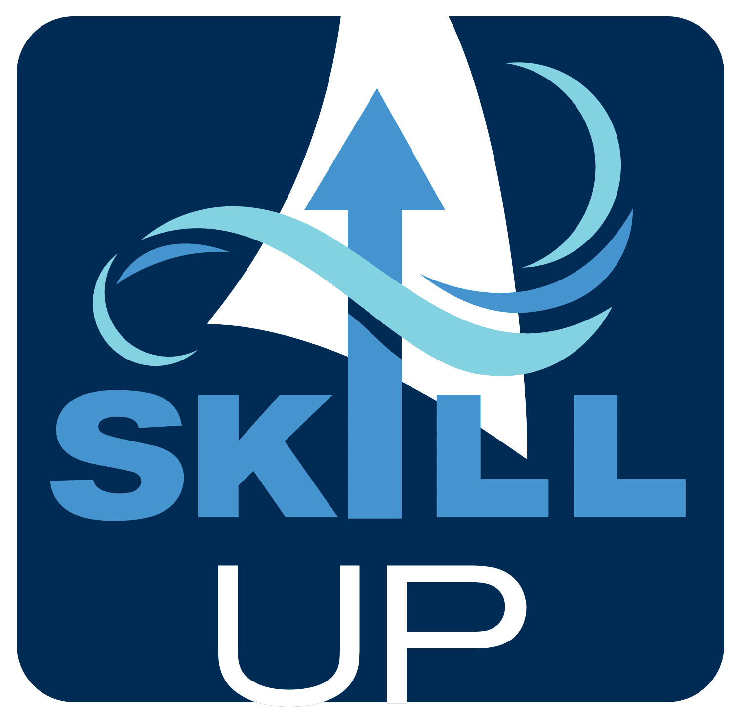 Skill up logo - reversed