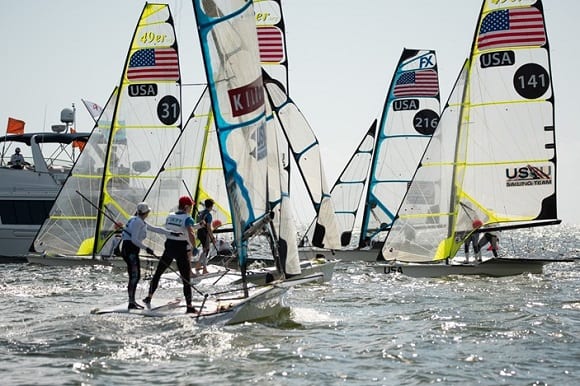 49er sailboat racing