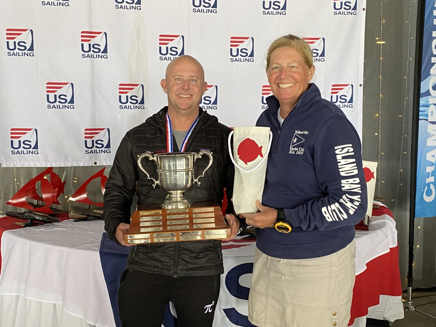Connor Blouin, winner of the George O'Day Trophy and U.S. Singlehanded Champion, men's division